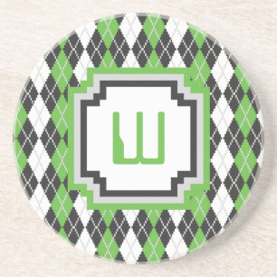 Retro Argyle Sandstens Coaster Underlägg Sandsten