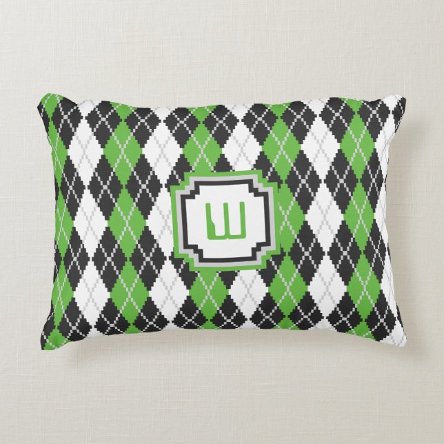 Retro ArgyleAccent Kudd Prydnadskudde (Framsidan)