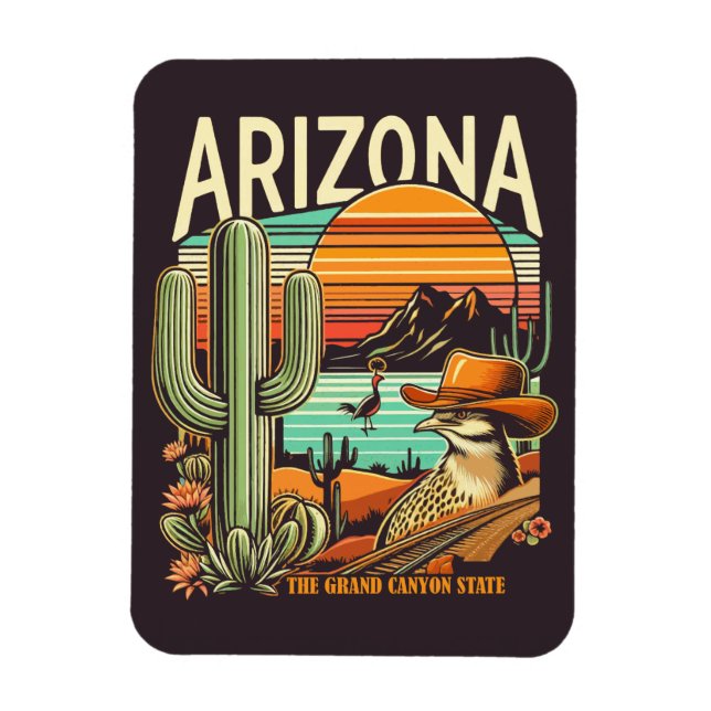 Retro Arizona Magnet (Vertikal)