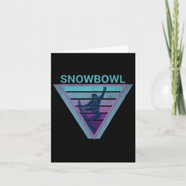 Retro Arizona Snowbowl Snowboarding for Snowboarde Kort (Framsida)
