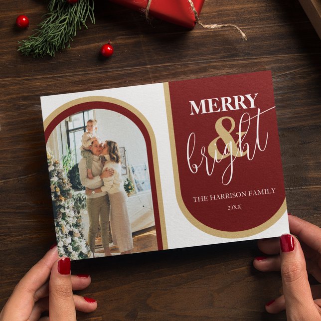 Retro Ark Jul Foto Julkort (Skapare uppladdad)