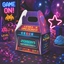 Retro Arkad Level Up Födelsedagspresent Förpacknin