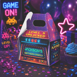 Retro Arkad Level Up Födelsedagspresent Förpacknin Presentaskar