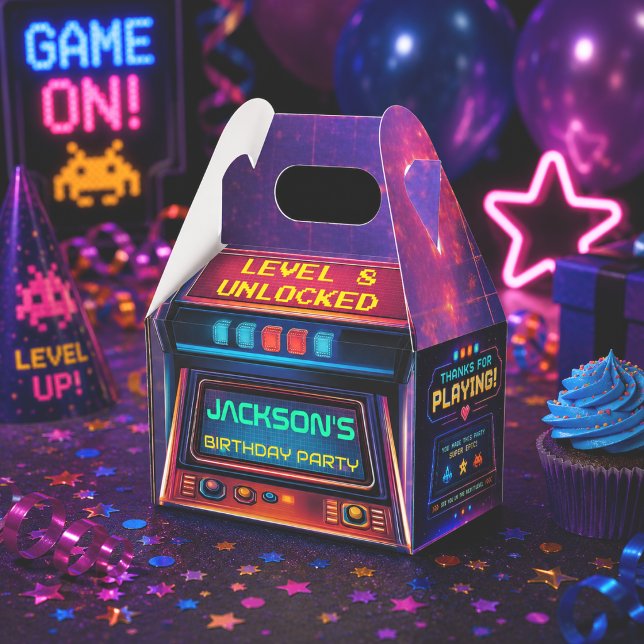 Retro Arkad Level Up Födelsedagspresent Förpacknin Presentaskar (Skapare uppladdad)