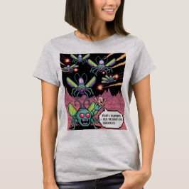 Retro Arkad Manti Aliens Pixel Art - Rolig Försvar T Shirt