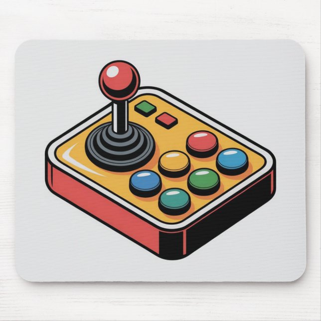 Retro Arkadknappar Layout Musmatta (Framsidan)