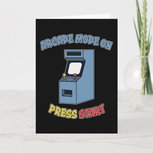 Retro Arkadspel Datorspel Maskin Retro Spel Presen Kort (Framsida)