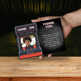 Retro Arkadspel Foto Tegelvägg Tack Kort