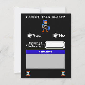 Retro Arkadspel RSVP OSA Kort