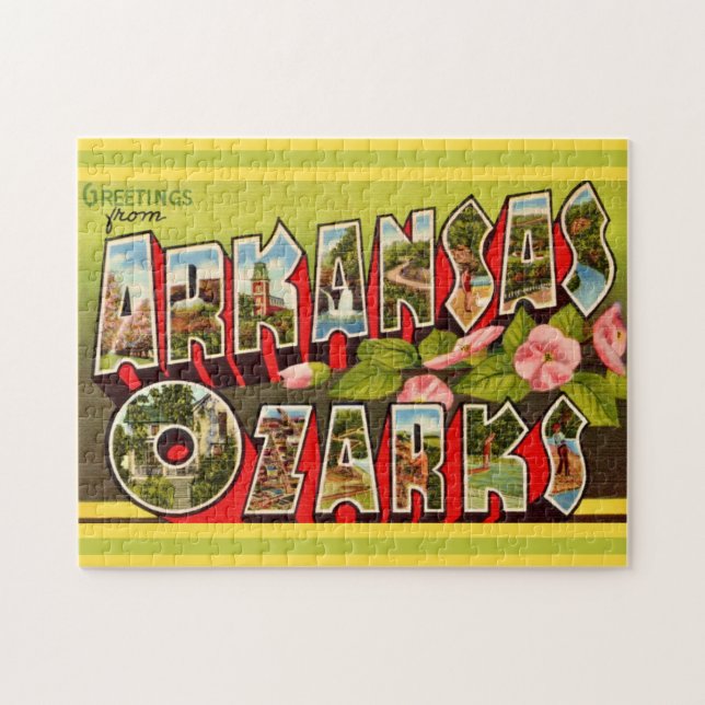 Retro Arkansas Ozarks 11x14 Pussel (Horisontell)