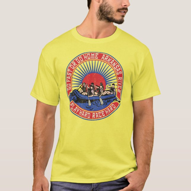 Retro Arkansas River Raiting T Shirt (Framsida)