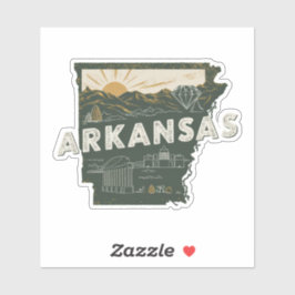 Retro Arkansas State Car Sticker Klistermärken
