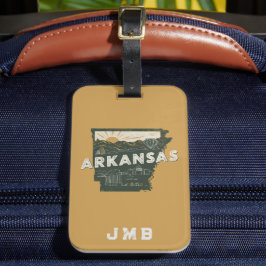 Retro Arkansas State Personlig Bagagebricka