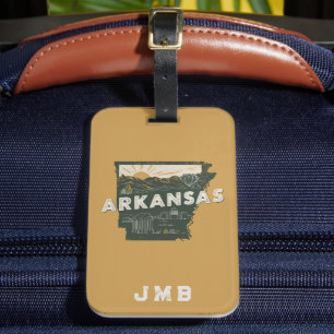 Retro Arkansas State Personlig Bagagebricka