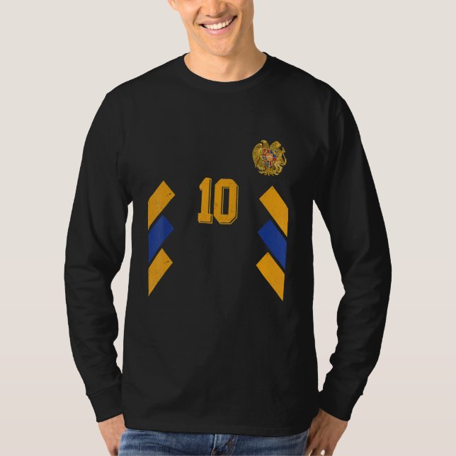 Retro Armenia Soccer or Football for Armenians T Shirt (Framsida)