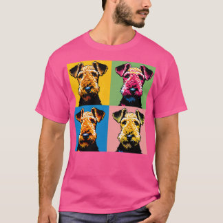 Retro Art Airedale Terrier Cute Puppy T Shirt