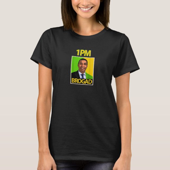 Retro Art Andrew Holness, 1:a BROGAD JLP-supportra T Shirt (Framsida)