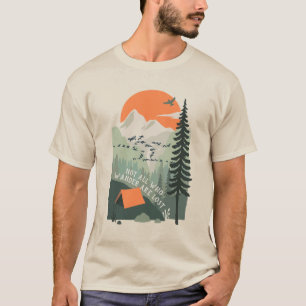 Retro Art av resekampanj i landskapet T Shirt