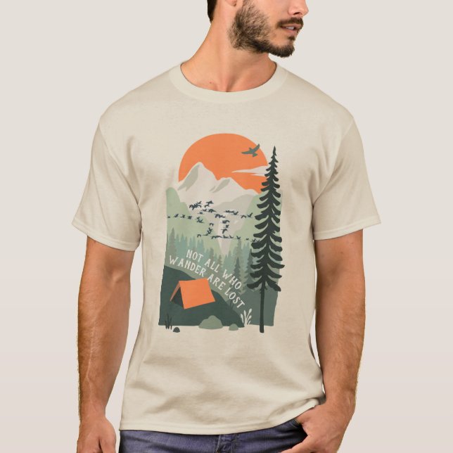 Retro Art av resekampanj i landskapet T Shirt (Framsida)