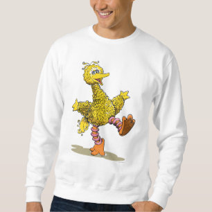 Retro Art Big Bird Lång Ärmad Tröja