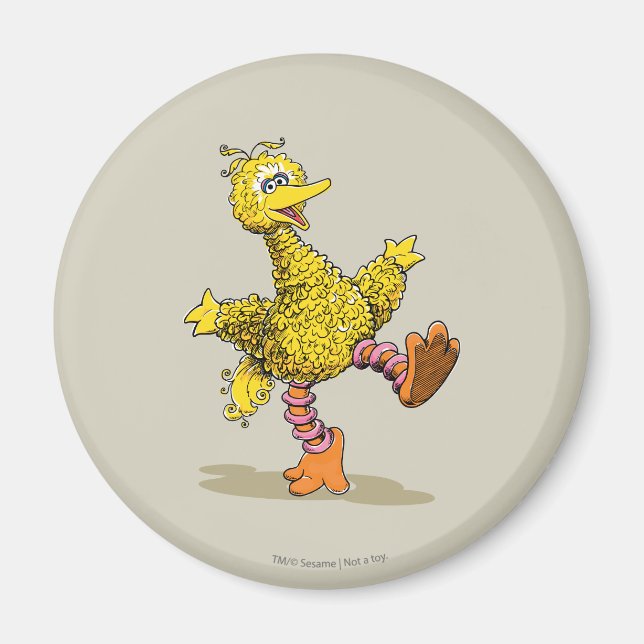 Retro Art Big Bird Magnet (Framsidan)