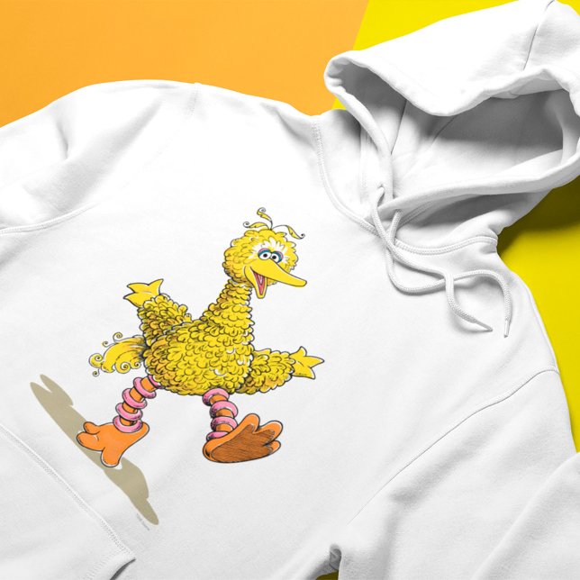 Retro Art Big Bird Tröja Med Luva (Skapare uppladdad)