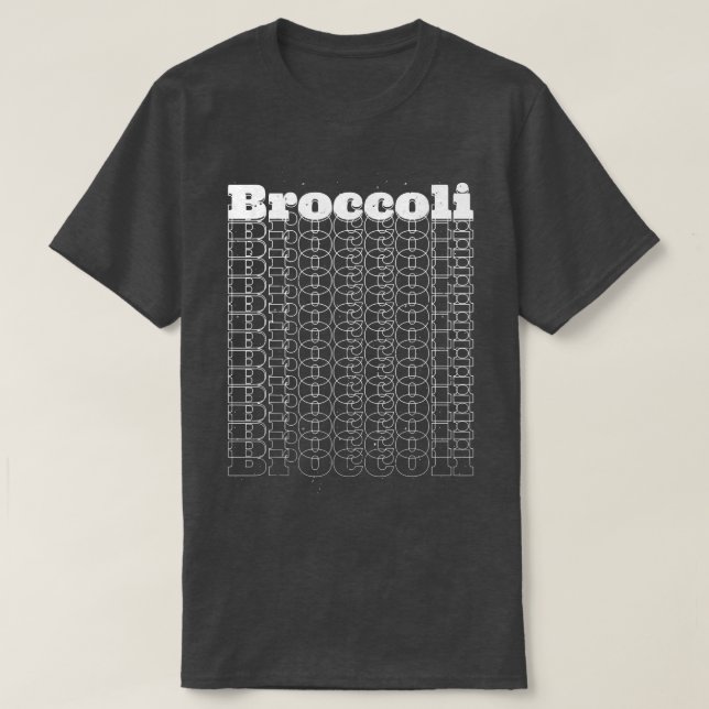 Retro Art Broccoli Lovers Vegetarian  T Shirt (Design framsida)