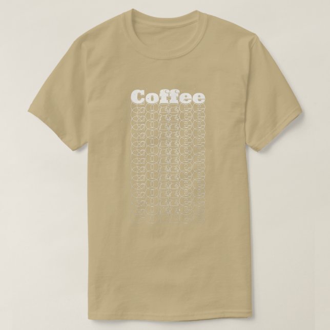 Retro Art Coffee Älskare Caffeine T Shirt (Design framsida)