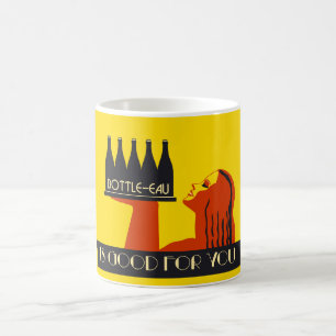 retro art déco för stil Flaska-eau Kaffemugg