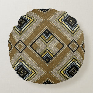 Retro Art Deco Glam Round Pillow Rund Kudde