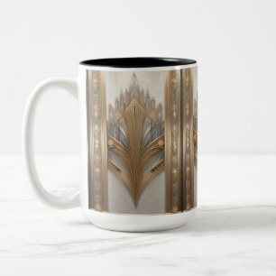 Retro Art Deco Guld Ornate Luxury Mugg 1930
