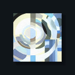 Retro Art Deco Jazz Vintage Blue Circles Mönster Canvastryck<br><div class="desc">Bild av Retro Art Deco-bra med coola blue och grått färg med vintagens geometriska cirkel mönster. En del av en samling dekorativa sammansättningar av Edouard Benedictus, framställd i pochoir stencil-teknik från "Roaring Twenties". Dessa konstruktioner visar på några av de mest inspirerade och innovativa bilderna i modern design. Bekvämt reproducerade fina...</div>