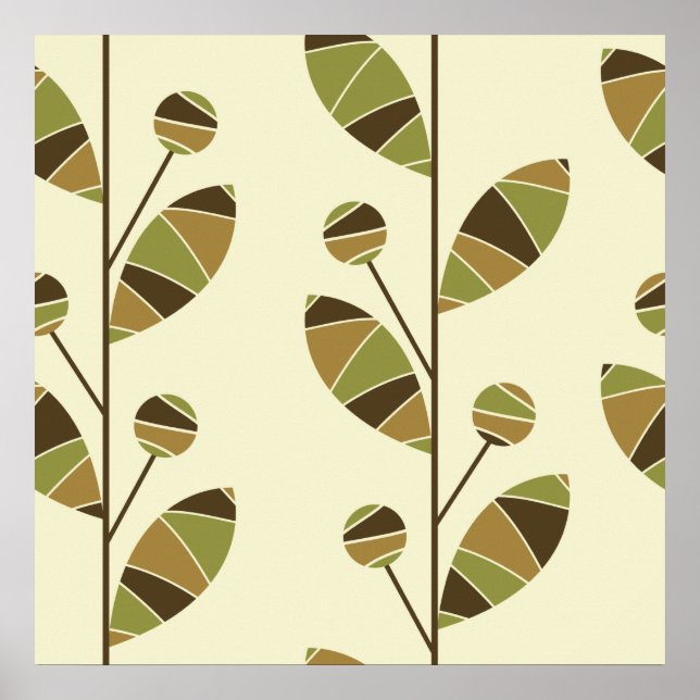 Retro Art Deco Plant Poster (Framsidan)