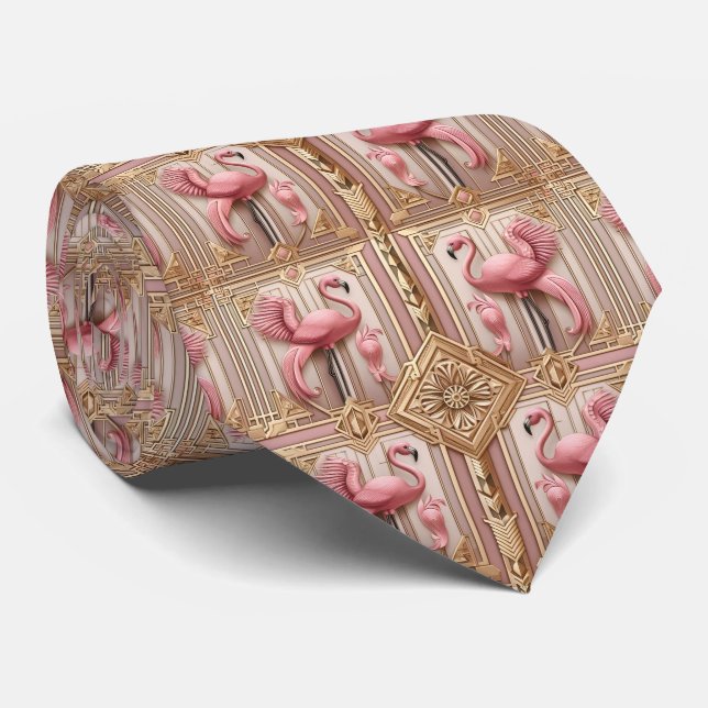 Retro Art Deco Rosa Flamingos Slips (Rullad)