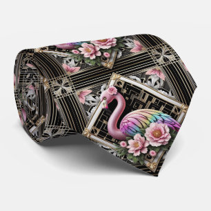 Retro Art Deco Rosa Flamingos Slips