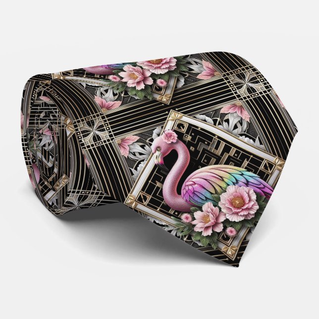 Retro Art Deco Rosa Flamingos Slips (Rullad)