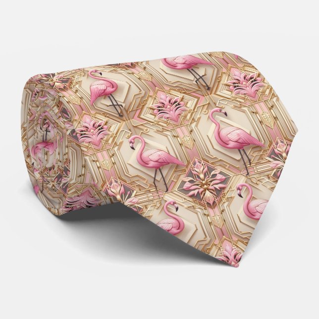 Retro Art Deco Rosa Flamingos Slips (Rullad)