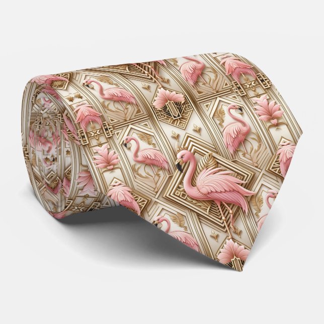 Retro Art Deco Rosa Flamingos Slips (Rullad)