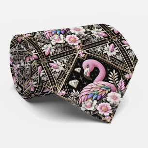Retro Art Deco Rosa Flamingos Slips
