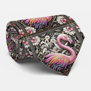 Retro Art Deco Rosa Flamingos Slips