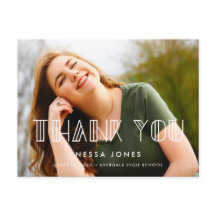 Retro art deco studenten Tack för fotot