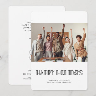 Retro art deco-teckensnitt Företagsföretagsfoto Julkort