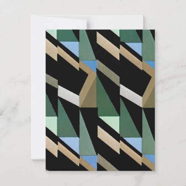 Retro Art Deco Vintage Diamond Triangle Mönster (Framsida)