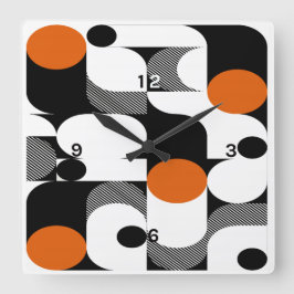 Retro Art Fyrkantig Klocka