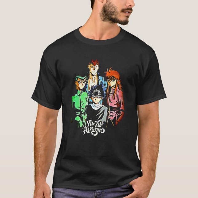 Retro Art Kärlek Manga Anime Yu Hakusho-tecken T Shirt (Framsida)