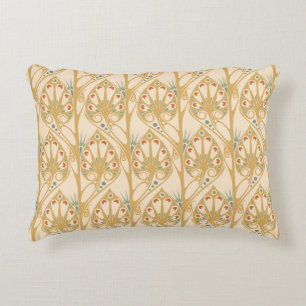 Retro art nouveau, abstraktens geometriska linjer. prydnadskudde