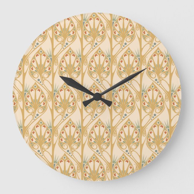 Retro art nouveau, abstraktens geometriska linjer. stor klocka (Framsida)