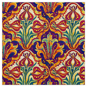 Retro Art Nouveau Blommönster av Walter Crane Tyg