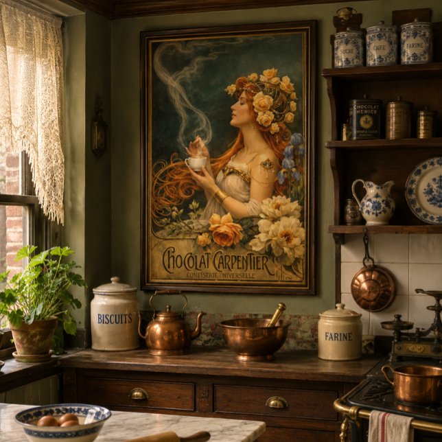 Retro Art Nouveau Choklad Annons  Poster (Skapare uppladdad)