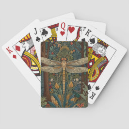 Retro art nouveau dragonfly boho chic casinokort